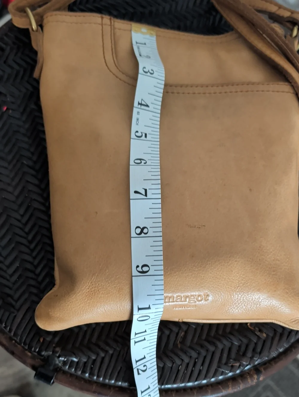 Margot New York Split Pocket Crossbody In Cognac